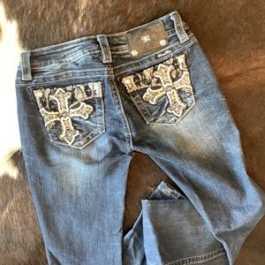 Miss Me Jeans 27 Boot Cut cross
